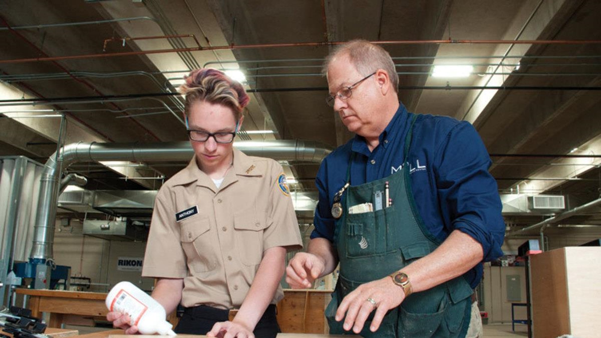 Dean Mattson with student at The MiLL