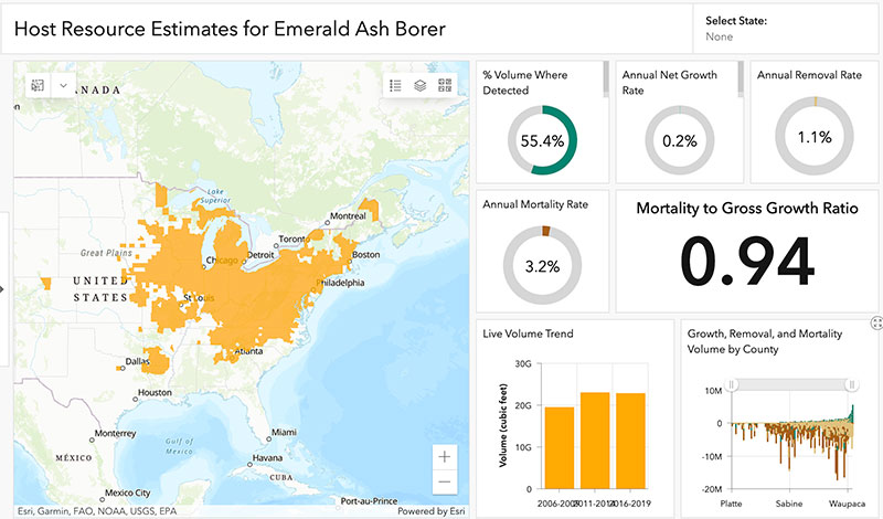 Alien Pest Forest Explorer emerald ash borer dashboard
