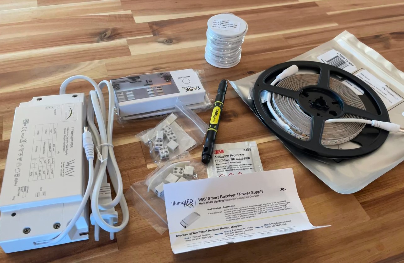 Task Lighting kit unboxed