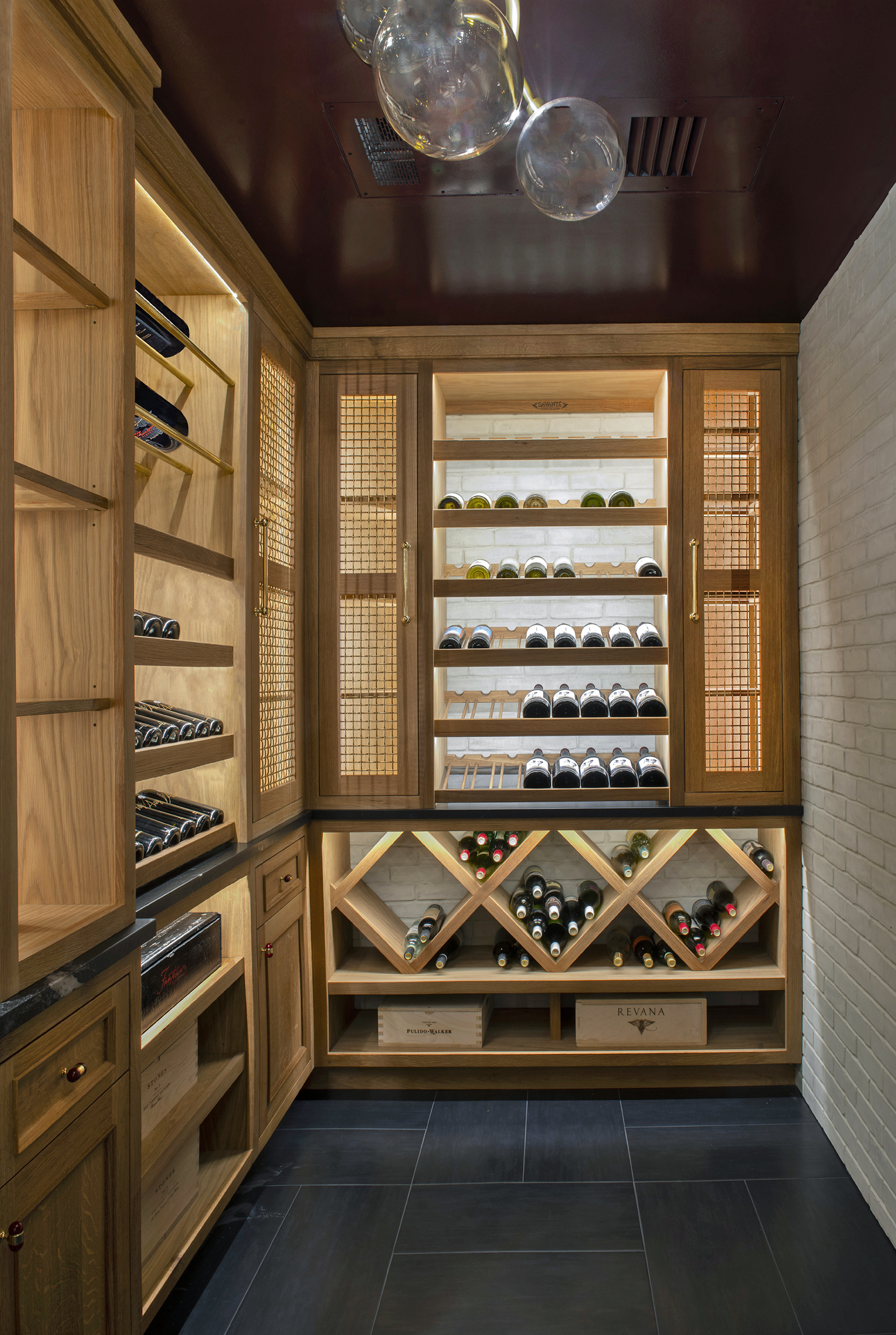 Wine cellar mixes traditional and contemporary elements
