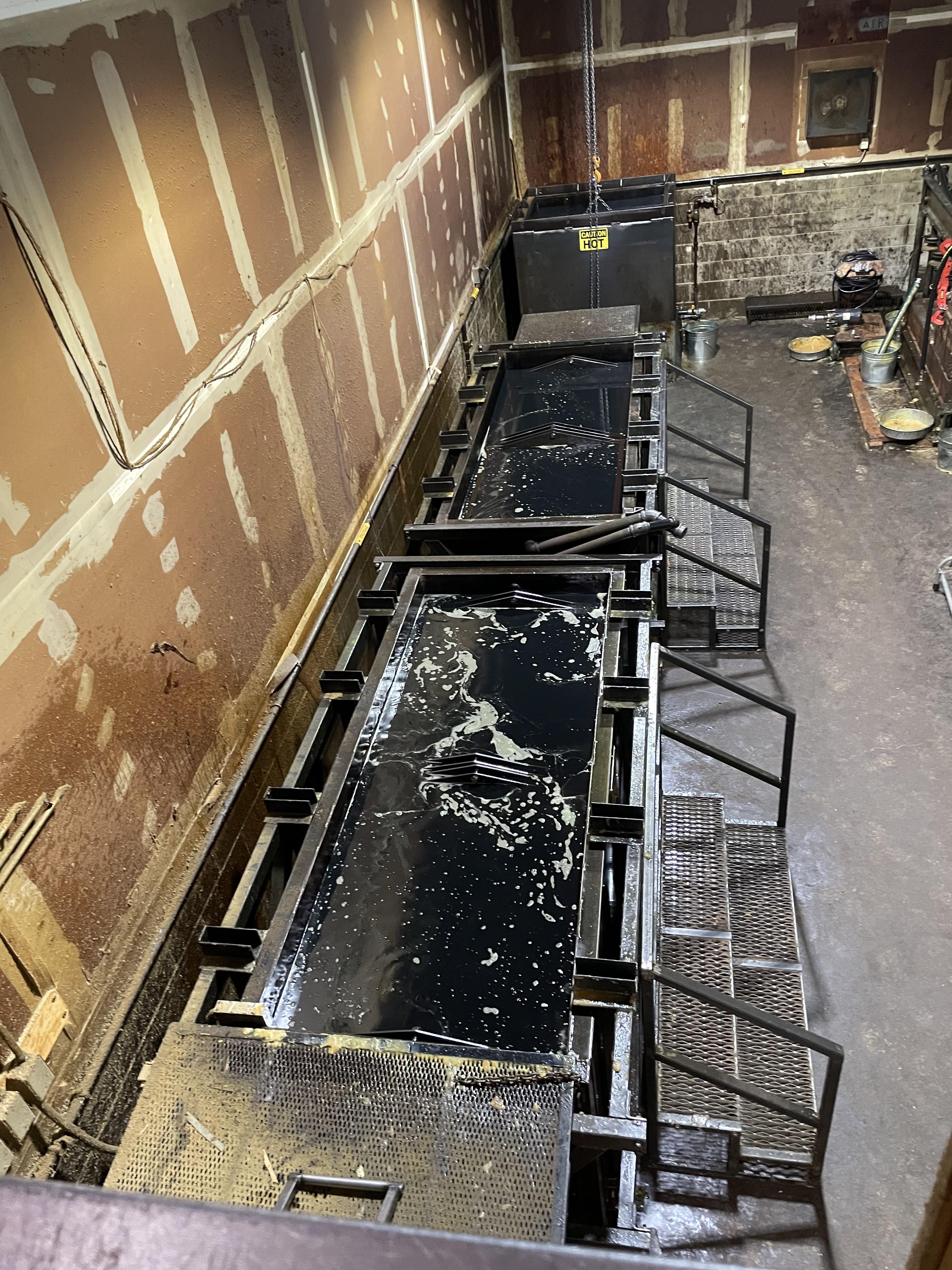Woodex hot wax vats
