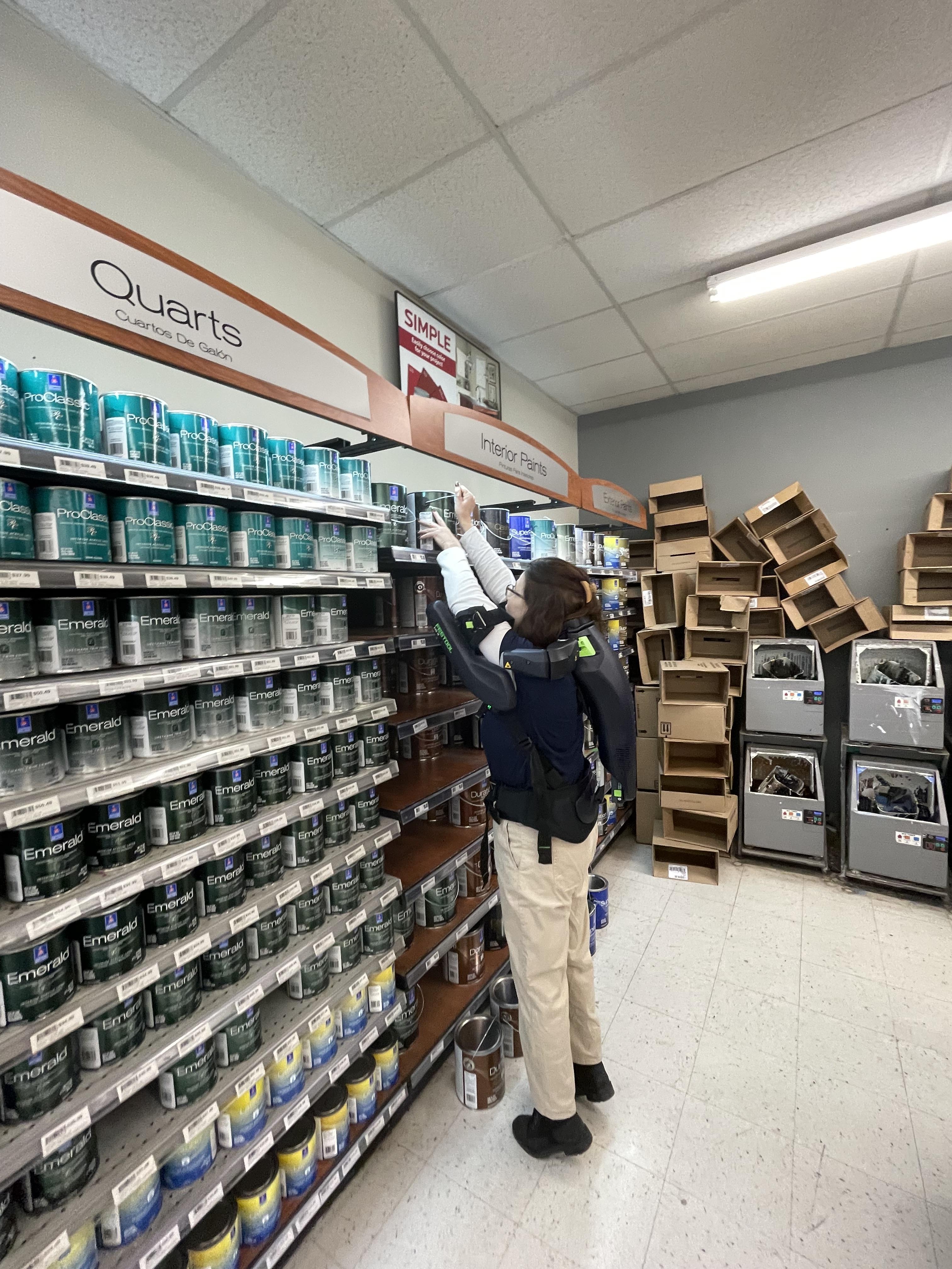 Festool ExoActive exoskeleton reaching