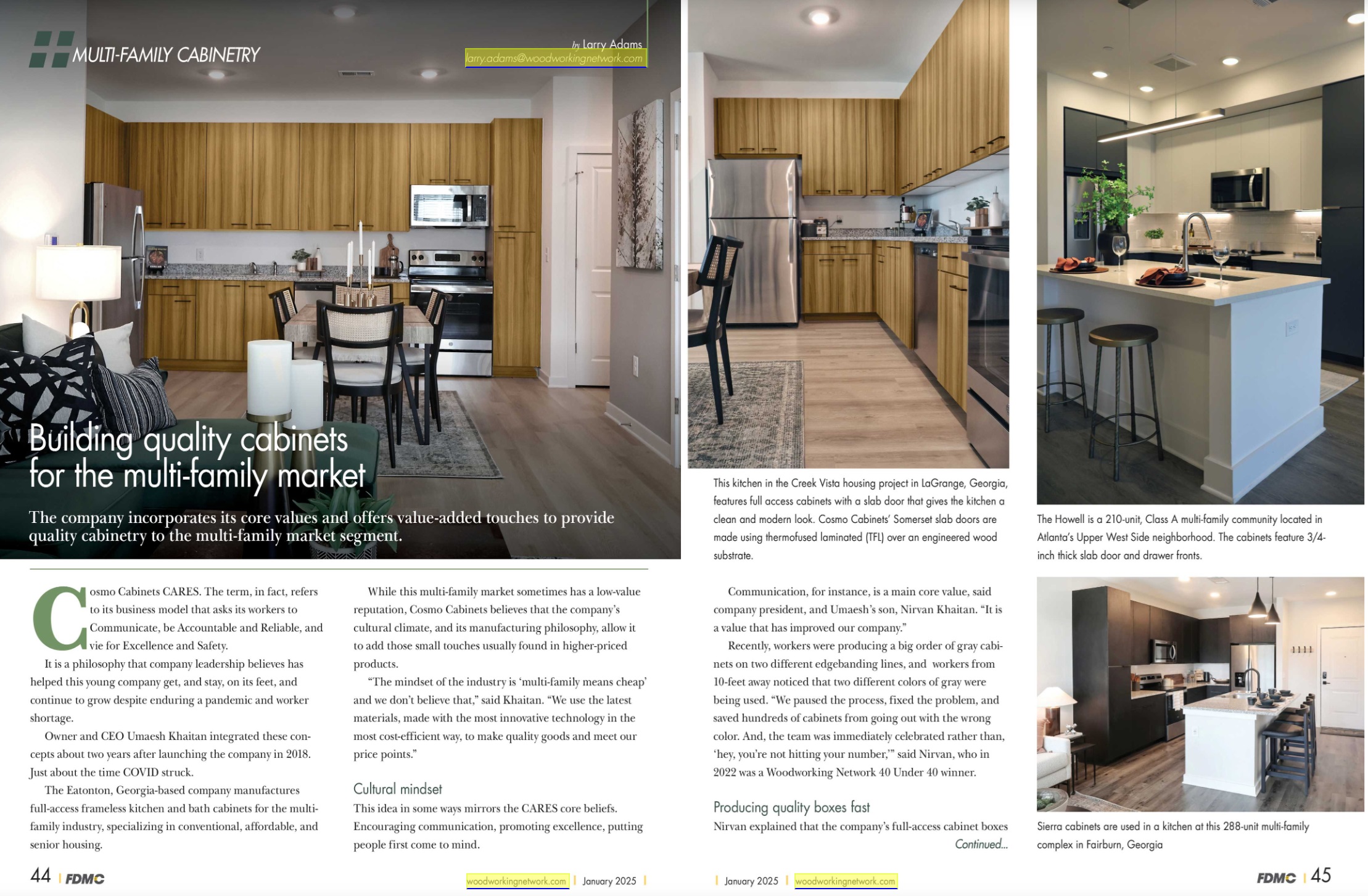 Inside FDMC magazine spread