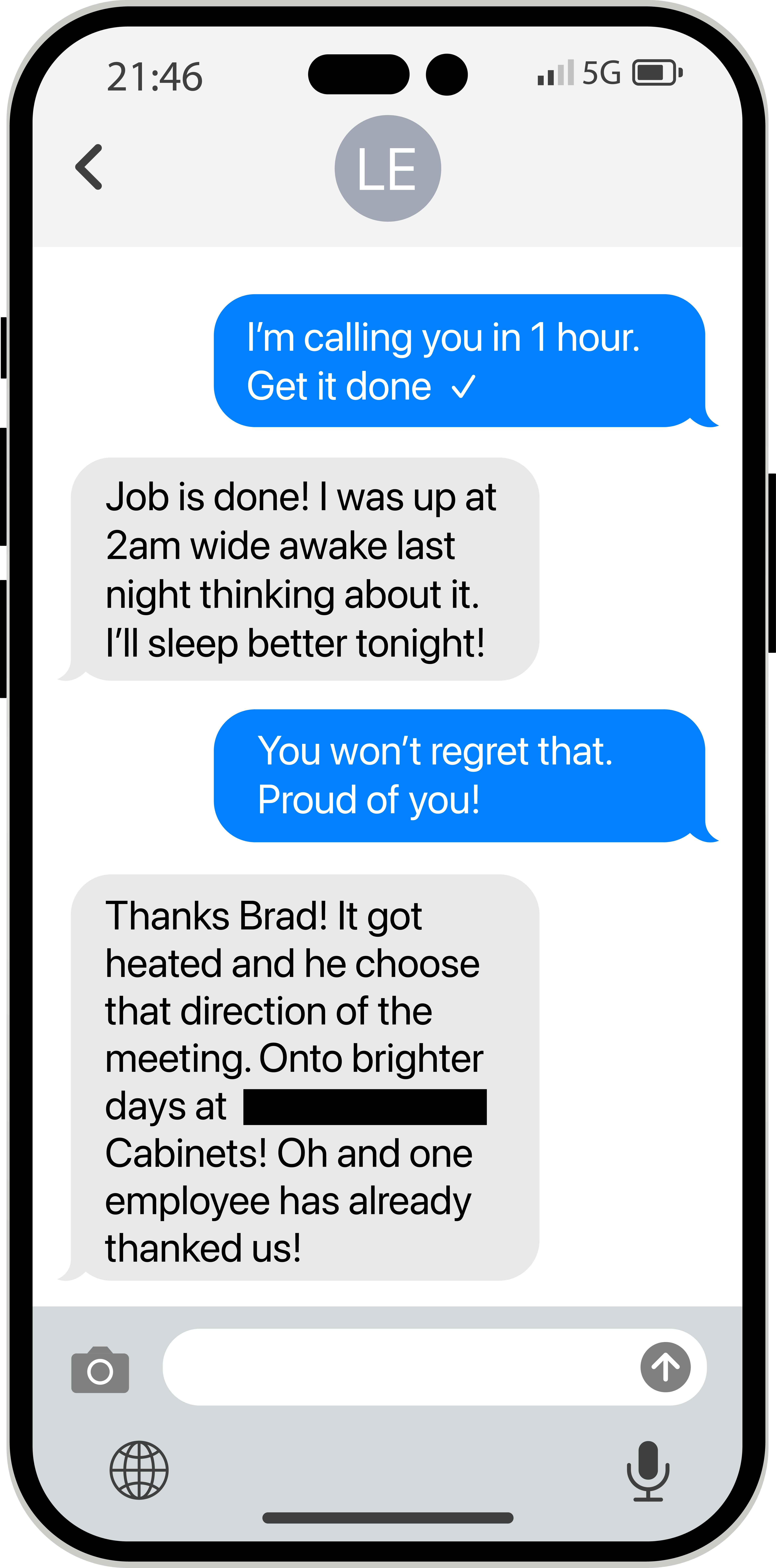 Brad cairns text dialog