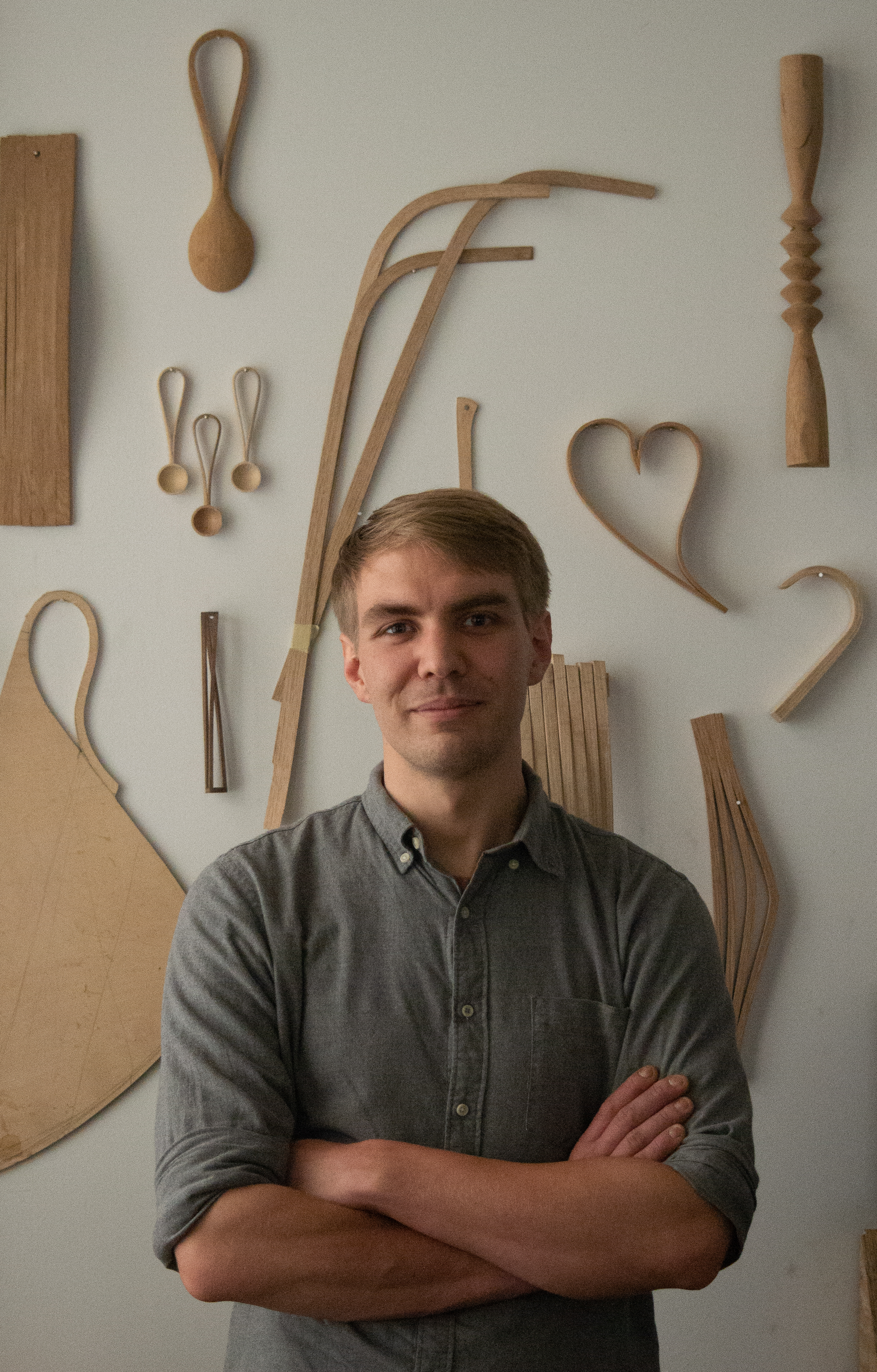 Brian Skalaski with bending experiments