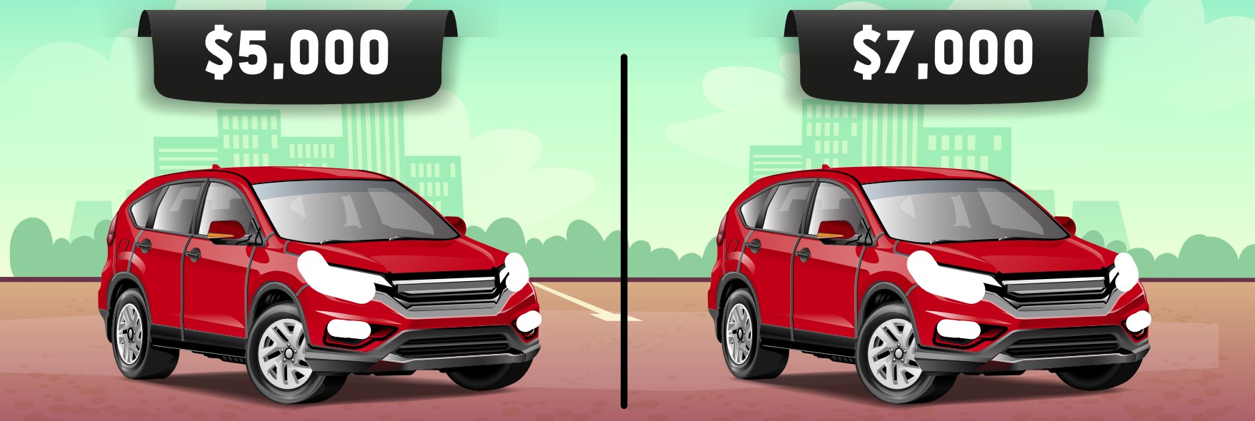 Two identical cars
