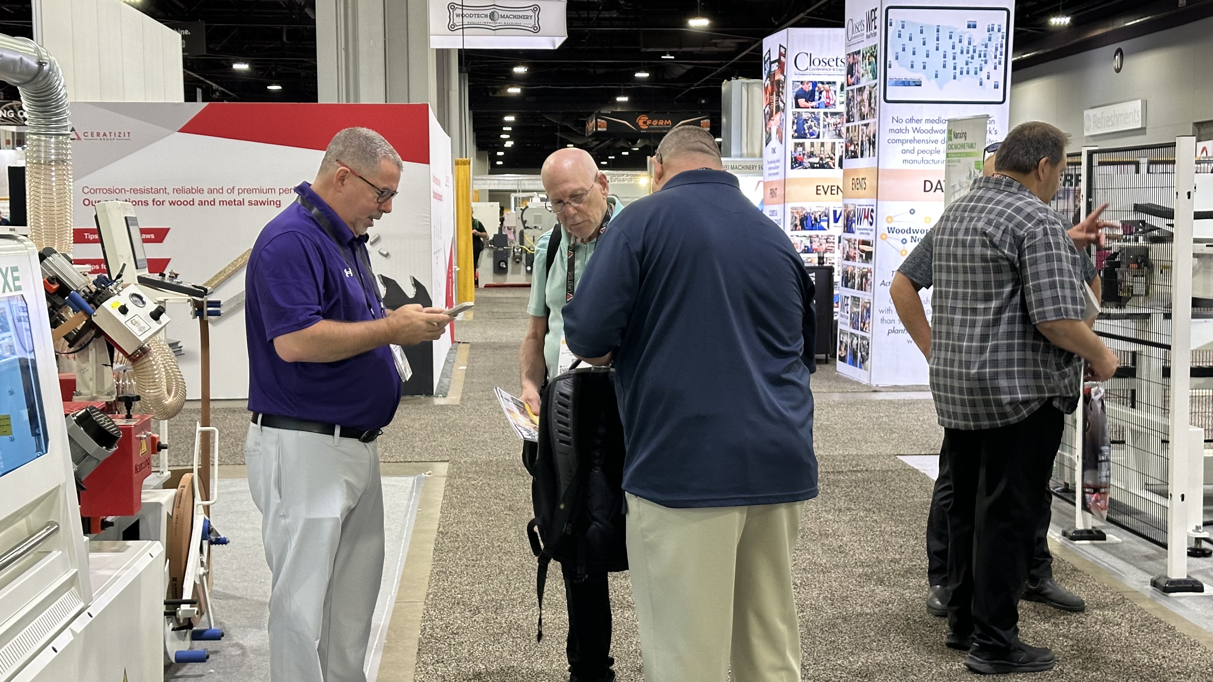 IWF attendees talking