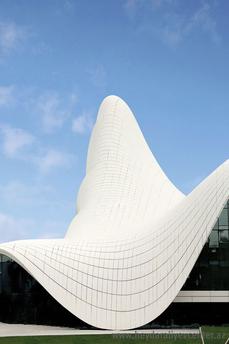Complex Oak Curvilinear Interior in Hadid Concert Hall