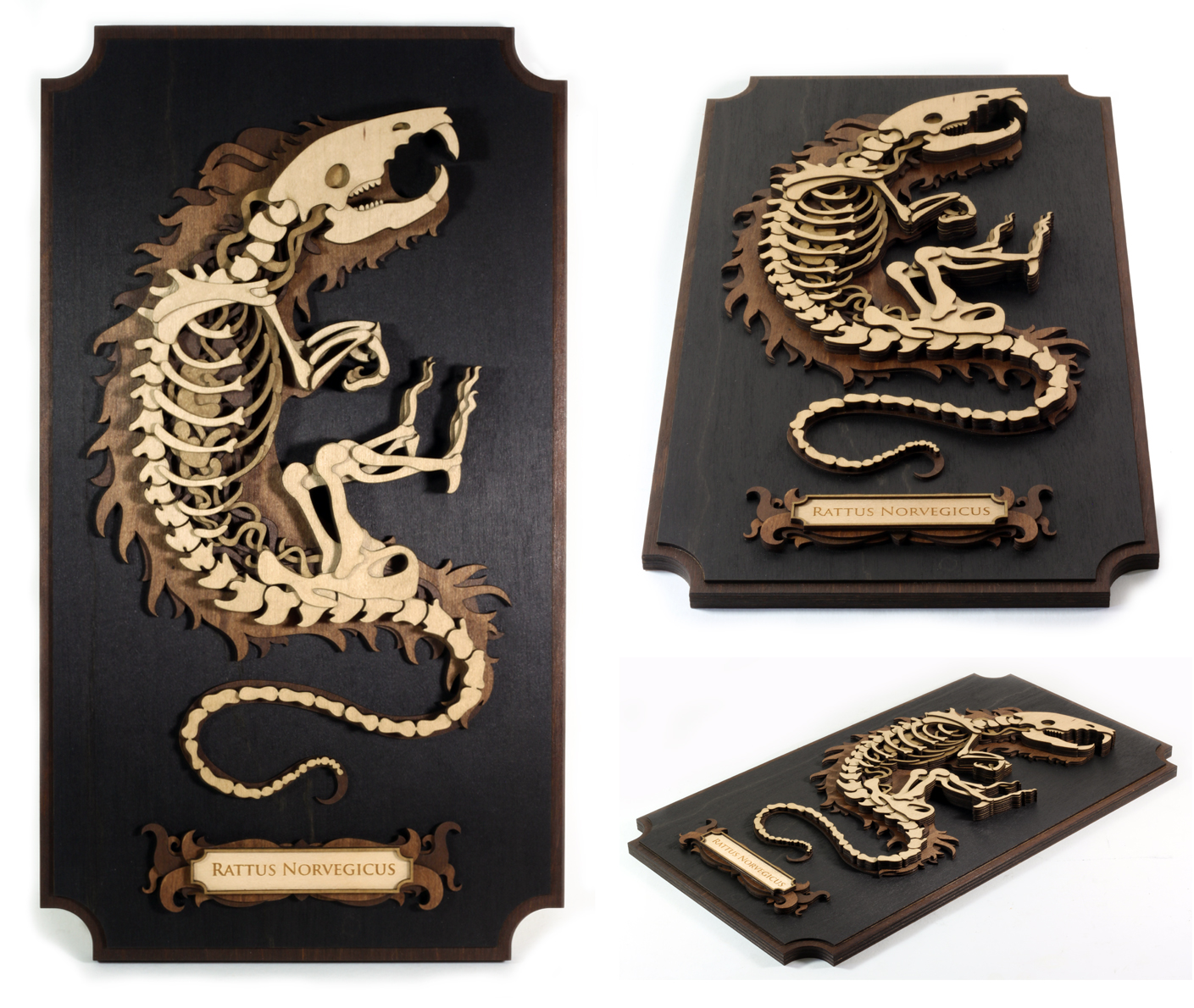 Technique for Layered Plywood Art from Layered Lasercut Panel