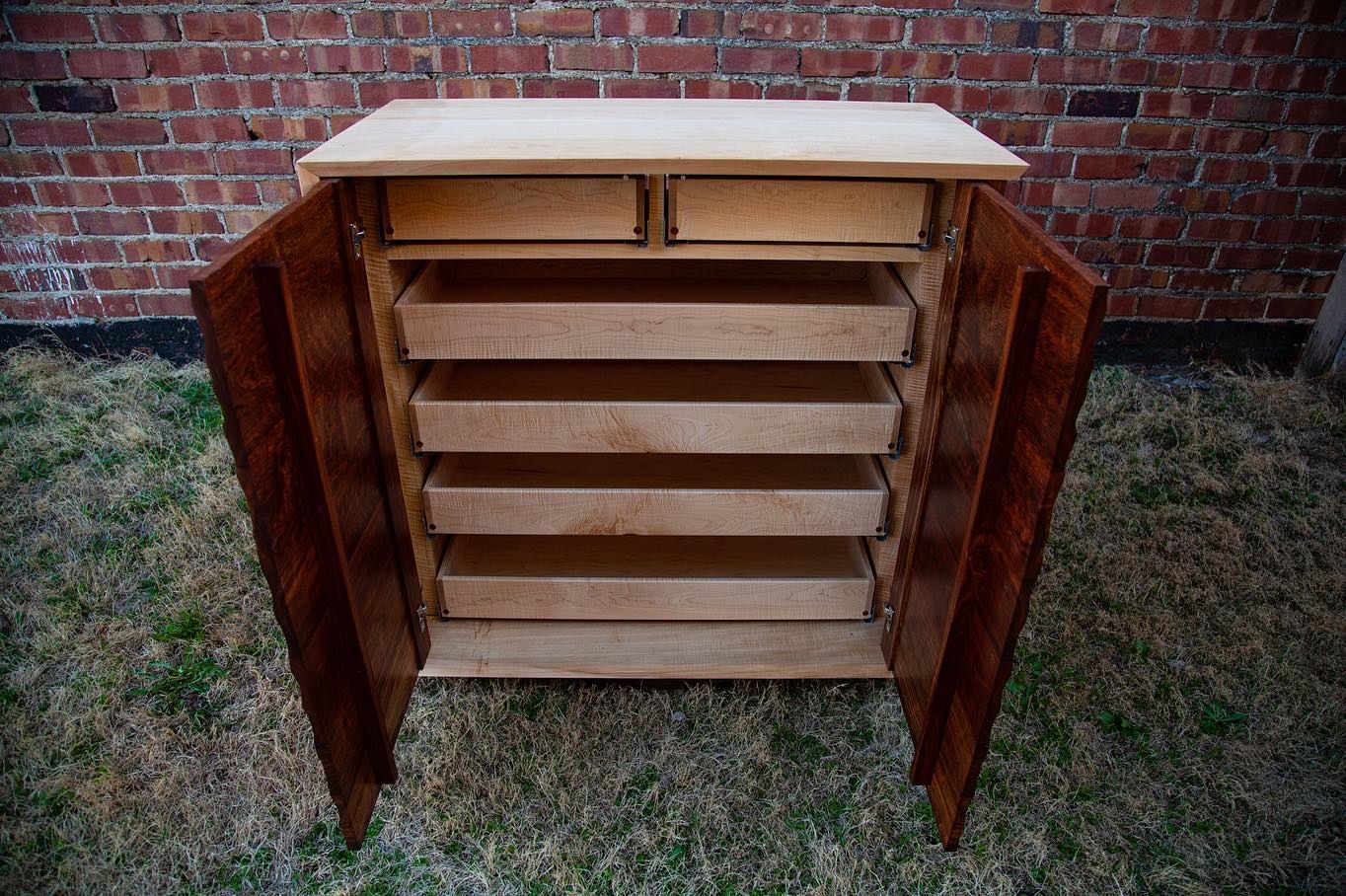 Zack Schaffer's tiger maple Johnson dresser