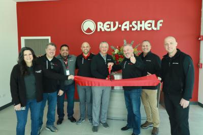 Rev-A-Shelf ribbon cutting