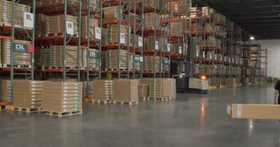 Inside Hardware Resources' warehouse that was built to house products from Northpoint Cabinetry.