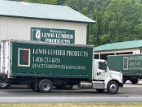 Lewis Lumber delivery trucks