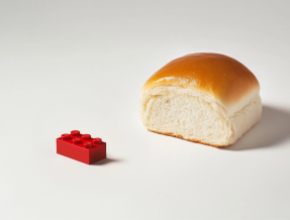 Lego brick and homemade roll