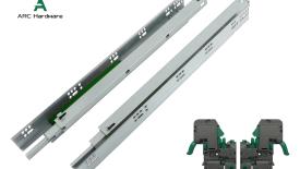 Arc Hardware undermount drawer slides with 3D front clip