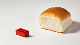 Lego brick and homemade roll