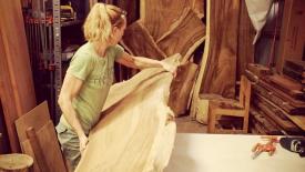 Floating Reclaimed Wood at Mae Brown Furniture