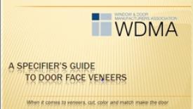 Door Face Veneers Webinar Offered by WDMA