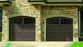 Artisan garage doors, red grandis