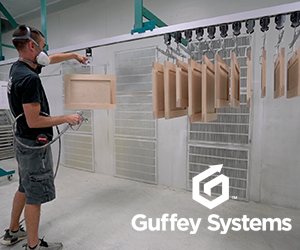 The Guffey Systems’ Pivot Line Manual-rail Finishing System
