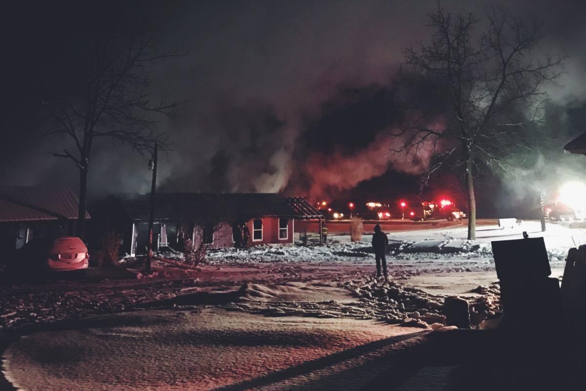 Woodworking plant fire