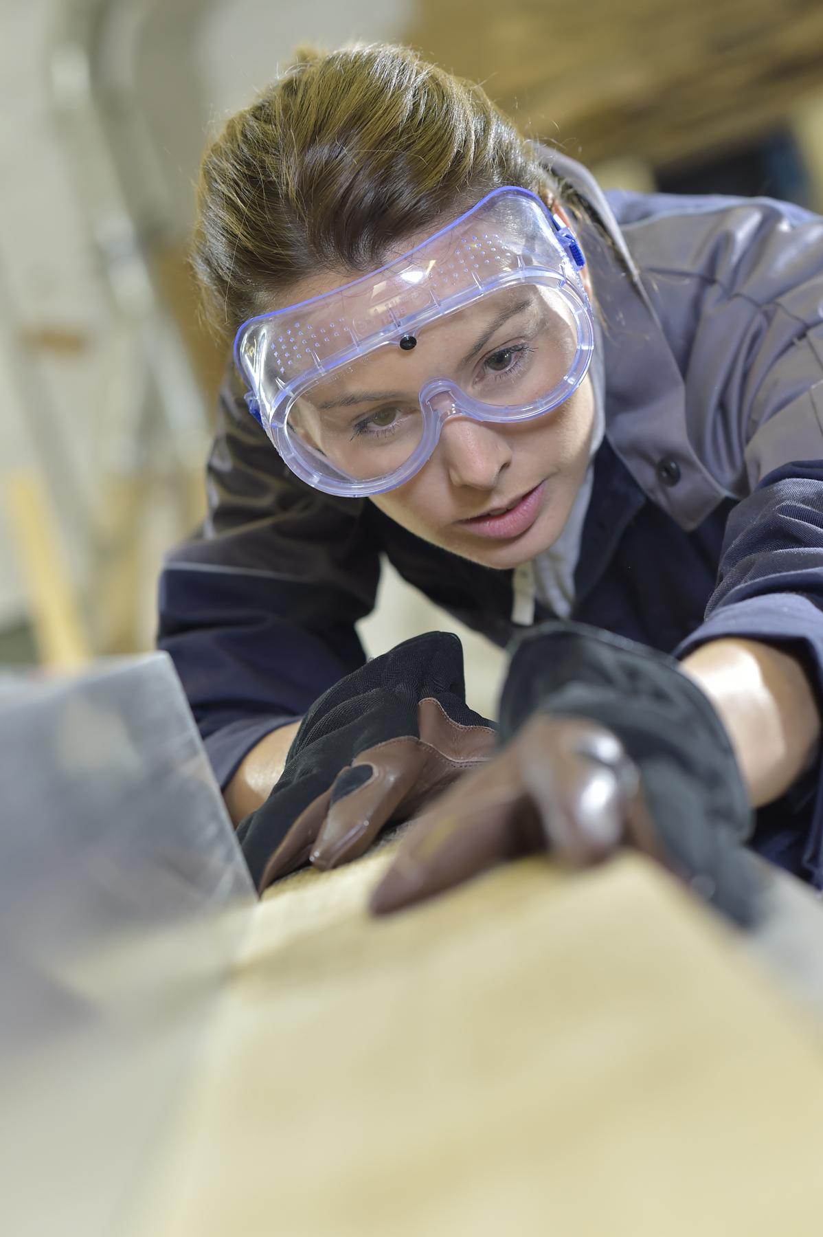 woman woodworking