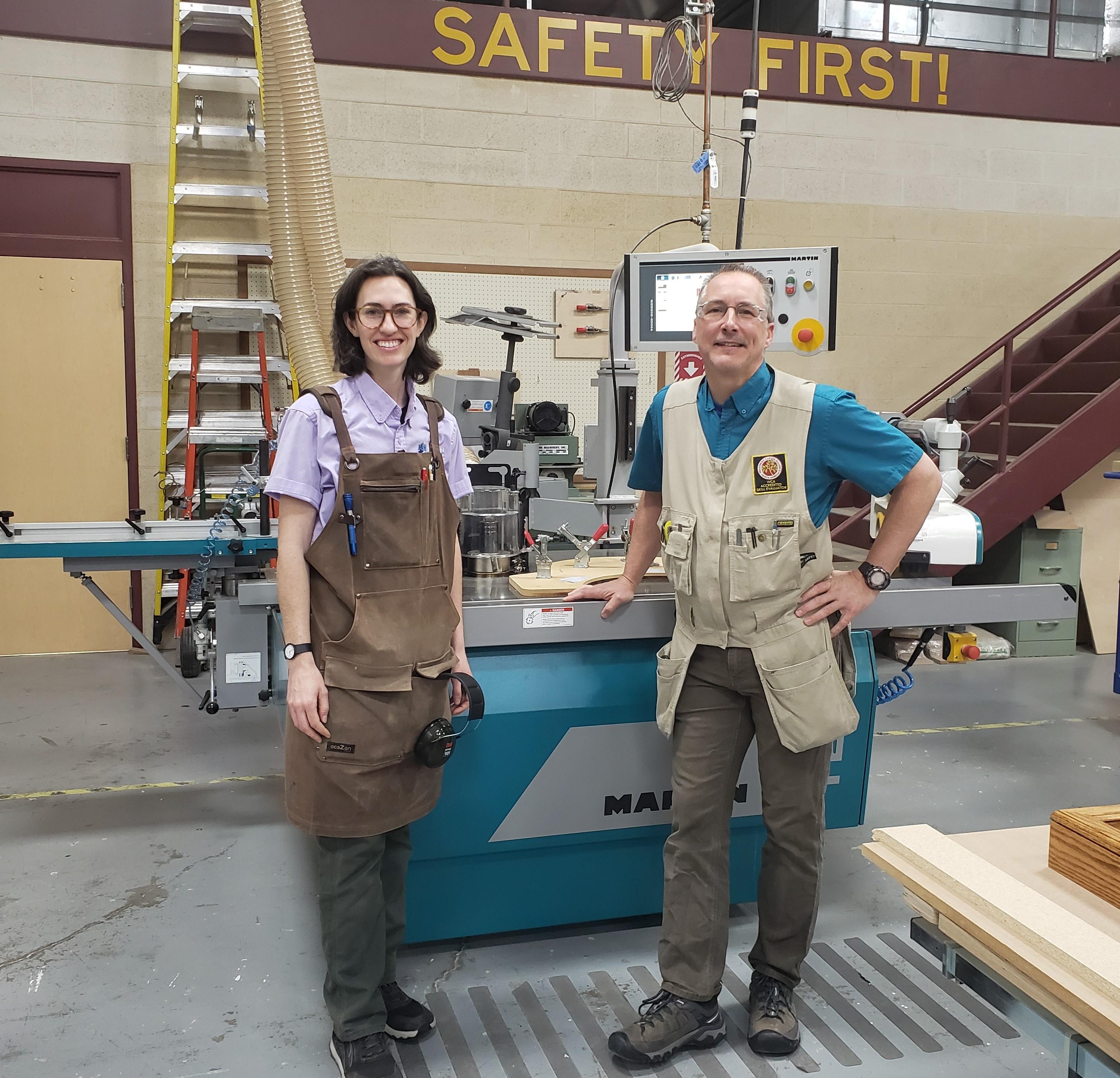 Lizzy Conley and Patrick Molzahn Madison College Cabinetmaking program