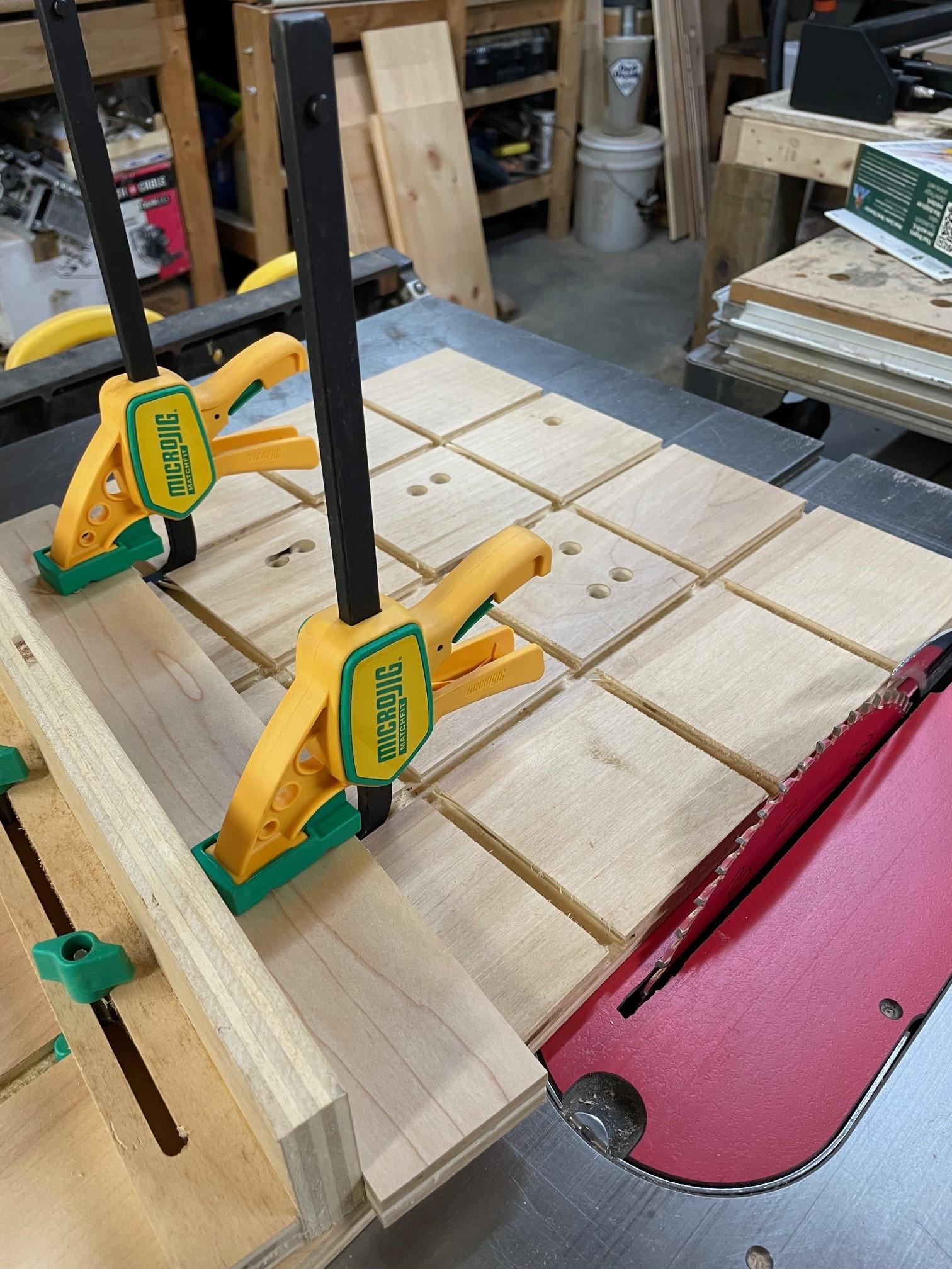 Microjig dovetail clamps
