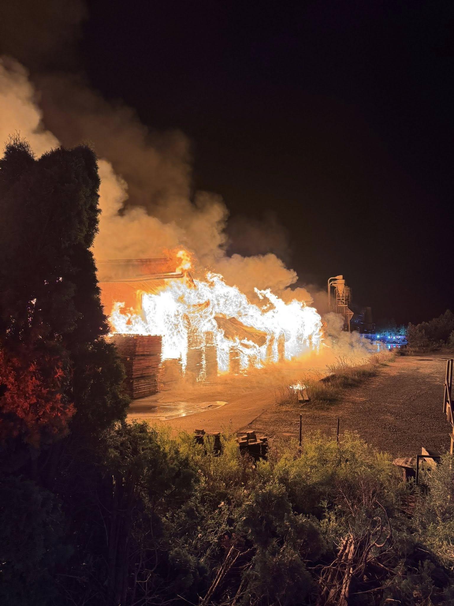 Sawmill goes up in flames after filing for Chapter 11 bankruptcy