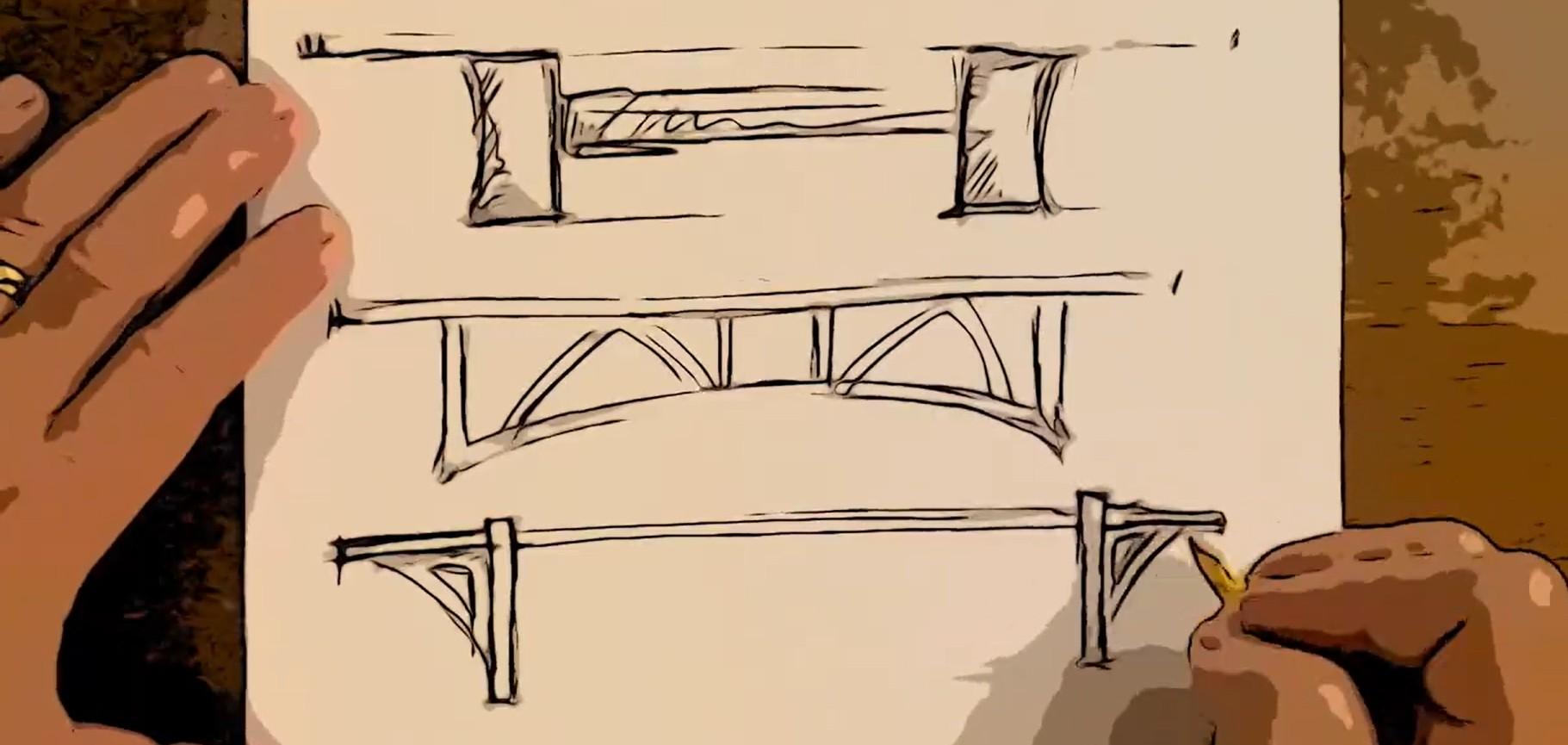 Scott Wunder sketches conference table